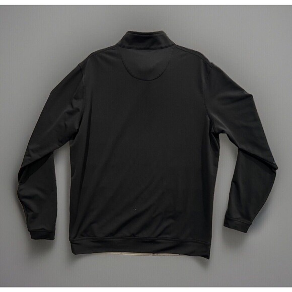 MASTERS By Peter Millar Men 1/4 Zip Performance Pullover Sweater Sz M Black Golf - Picture 2 of 16